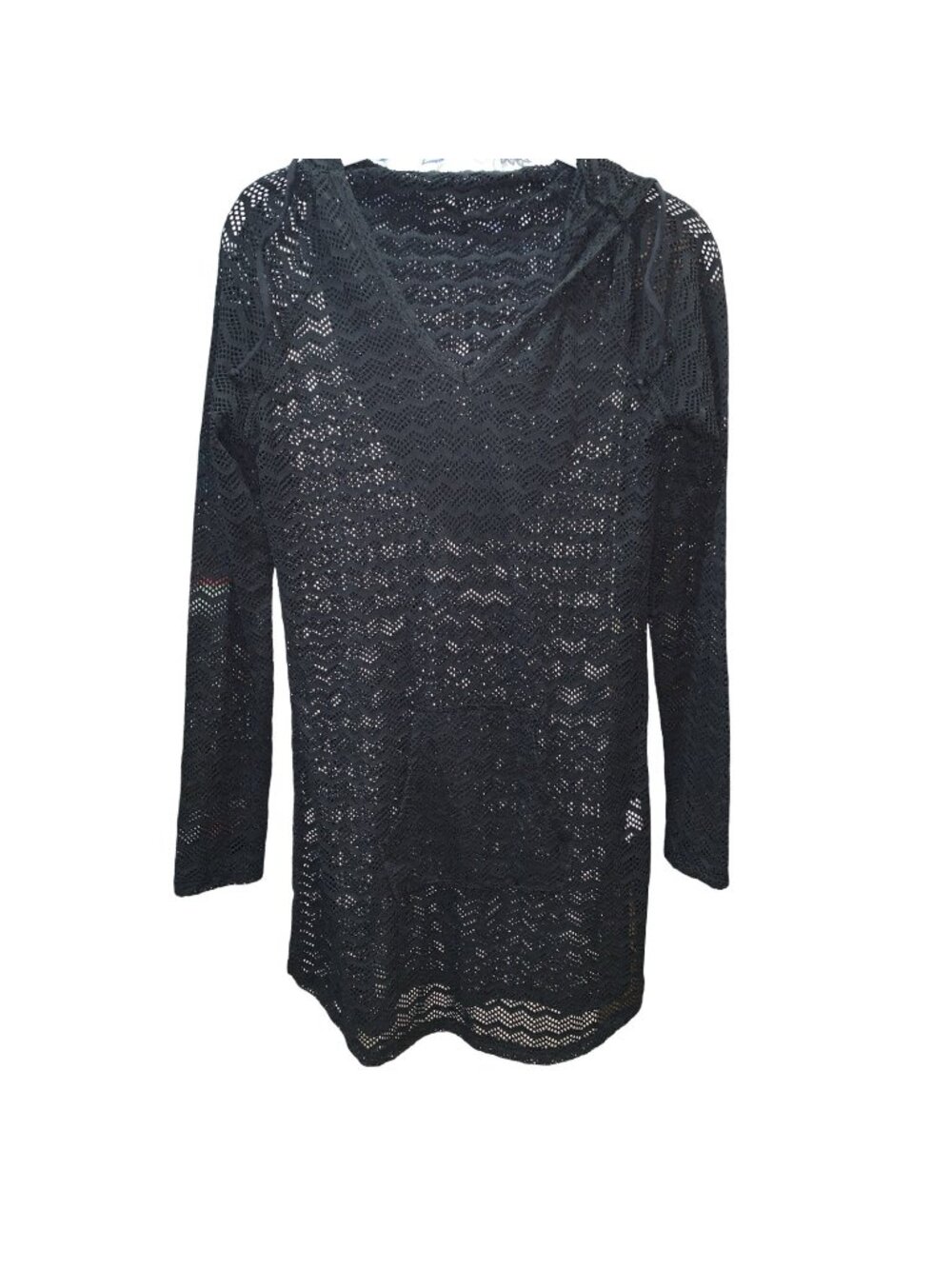 prAna Luiza Women's Beach Tunic - Small Black Swim Coverup Beach Vacation Cruise